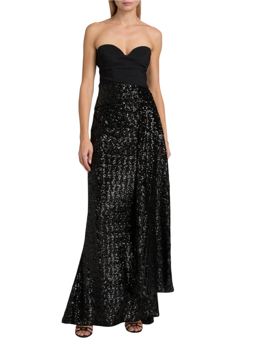 NWT Chiara Boni Desis Paillettes Long Maxi Dress Size 6